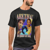 Aretha Franklin Triple Queen of Soul Raglan T-shirt (Voorkant)