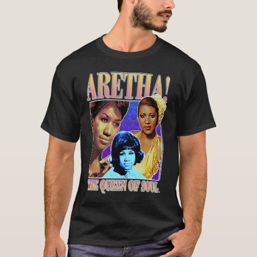 Aretha Franklin Triple Queen of Soul T-shirt (Voorkant)