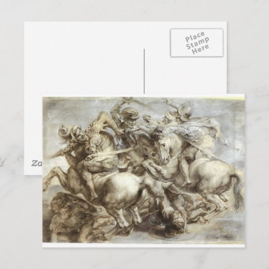 Arezzo anghiari Battle Briefkaart (Voorkant / Achterkant)