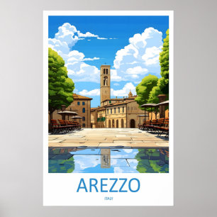 Arezzo Vintage Reisposter Ski Nationaal Park Poster