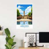 Arezzo Vintage Reisposter Ski Nationaal Park Poster (Thuiskantoor)