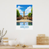 Arezzo Vintage Reisposter Ski Nationaal Park Poster (Keuken)