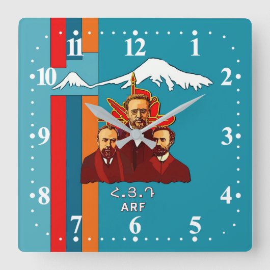 ARF (ՀՅԴ) wandklok (Voorkant)