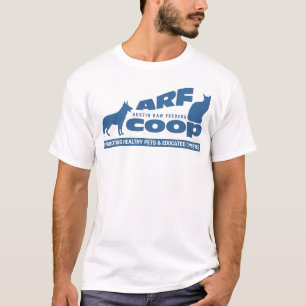ARF Co-op: blauw op wit T-shirt