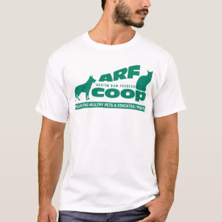 ARF Co-op: groen op wit T-shirt