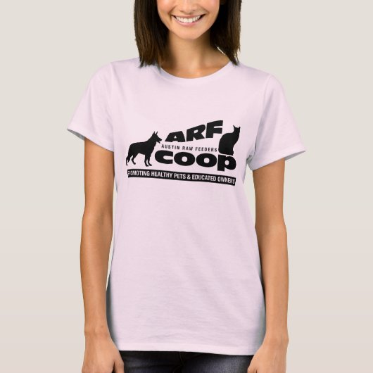 ARF Co-op zwart op wit T-shirt (Voorkant)