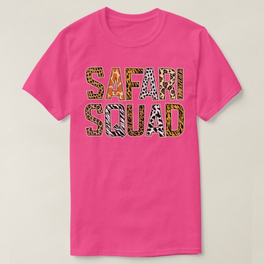Arfica Safari Squad Zoo African Wildlife Summer Va T-shirt (Design voorkant)