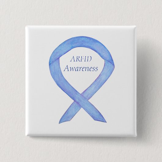 ARFID (Eatstoornis) Bewustmaking Koolstofpinnen Vierkante Button 5,1 Cm (Voorkant)