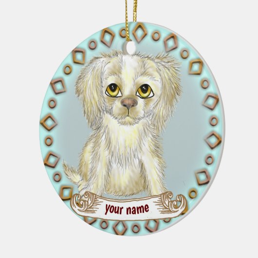 Arfy Dog Keramisch Ornament (Links)