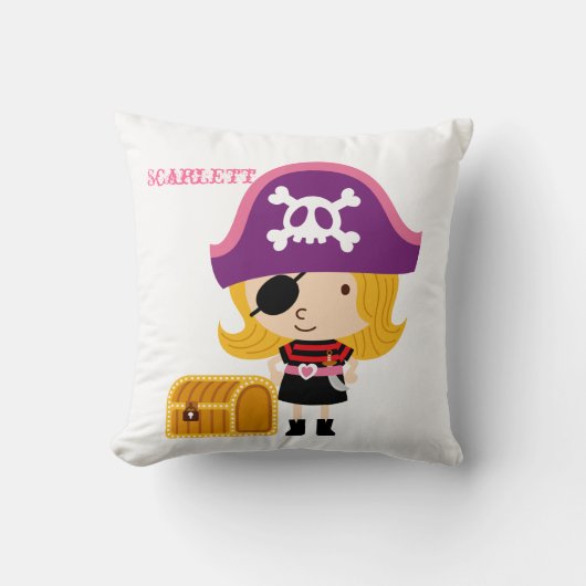 ARG Girl Pirate Pillow - Omkeerbaar Kussen (Voorkant)