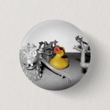 Arg. Monsters!' Rubber Duck Button (klein)