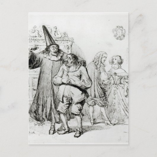 Argan en Monsieur Purgon Briefkaart (Voorkant)