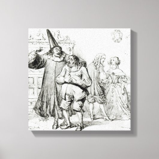 Argan en Monsieur Purgon Canvas Afdruk (Voorkant)