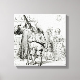 Argan en Monsieur Purgon Canvas Afdruk