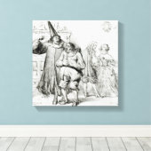 Argan en Monsieur Purgon Canvas Afdruk (Insitu (Houten vloer))