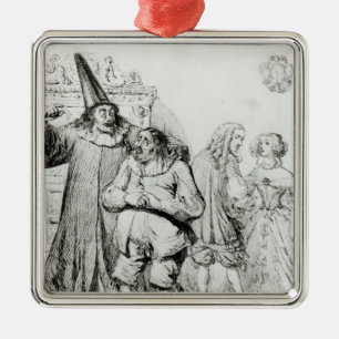 Argan en Monsieur Purgon Metalen Ornament