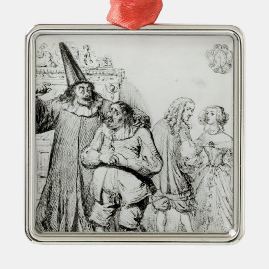 Argan en Monsieur Purgon Metalen Ornament (Voorkant)