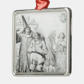 Argan en Monsieur Purgon Metalen Ornament (Links)