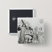 Argan en Monsieur Purgon Vierkante Button 5,1 Cm (Voorkant /achterkant)