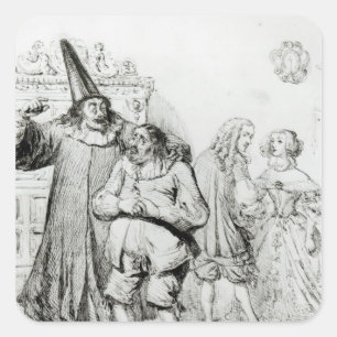 Argan en Monsieur Purgon Vierkante Sticker