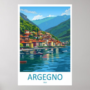 Argegno Ski Reizen Nationaal Poster Vintage Park