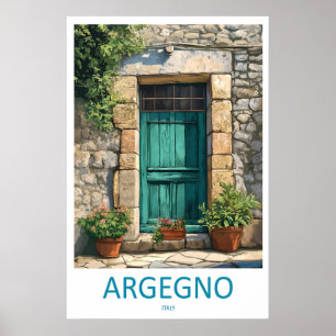 Argegno Vintage Reisposter Ski Nationaal Park Poster