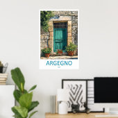 Argegno Vintage Reisposter Ski Nationaal Park Poster (Thuiskantoor)
