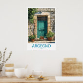Argegno Vintage Reisposter Ski Nationaal Park Poster (Keuken)