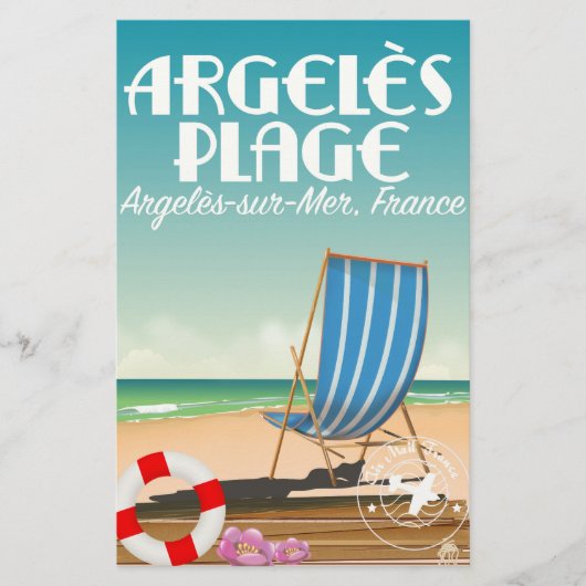 Argelès Plage,Argelès-sur-Mer, Frankrijk Briefpapier (Voorkant)
