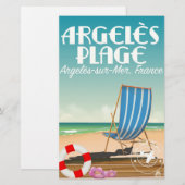 Argelès Plage,Argelès-sur-Mer, Frankrijk Briefpapier (Voorkant / Achterkant)