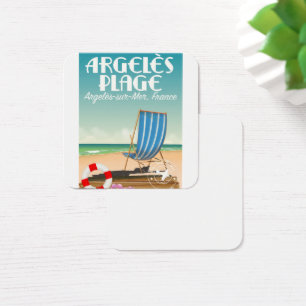 Argelès Plage, Argelès-sur-Mer, Frankrijk Vierkante Visitekaartjes