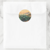 Argenteuil, Bloemen langs de rivier oever, Ronde Sticker (Tas)