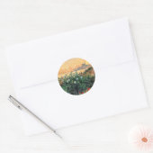 Argenteuil, Bloemen langs de rivier oever, Ronde Sticker (Envelop)