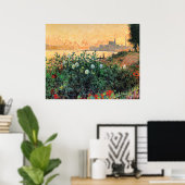 Argenteuil, Bloemen langs de rivieroever, Poster (Thuiskantoor)