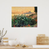 Argenteuil, Bloemen langs de rivieroever, Poster (Keuken)