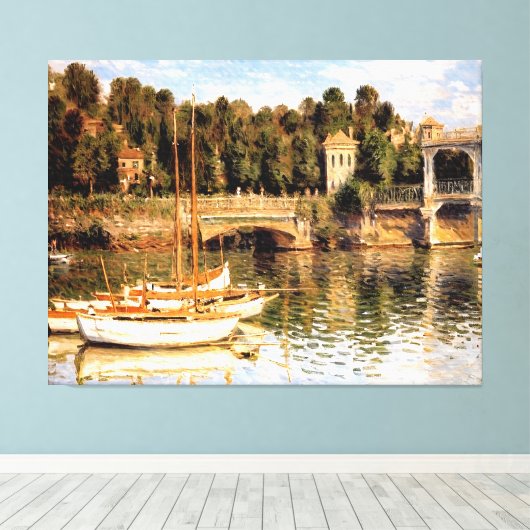 Argenteuil-brug Canvas Afdruk (Insitu (Houten vloer))