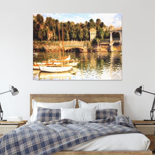Argenteuil-brug Canvas Afdruk (Insitu (Slaapkamer))