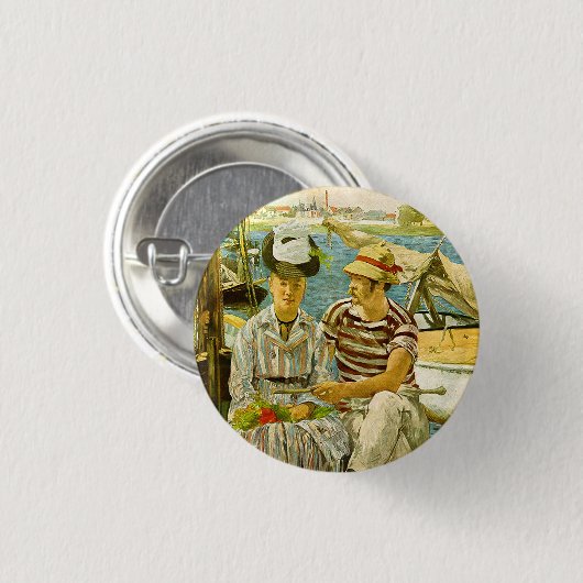 Argenteuil Edouard Manet Ronde Button 3,2 Cm (Voorkant /achterkant)