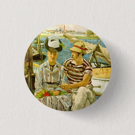 Argenteuil Edouard Manet Ronde Button 3,2 Cm (Voorkant)