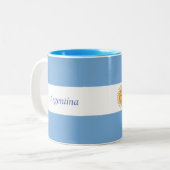 Argentian Flag Tweekleurige Koffiemok (Voorkant links)