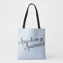 Argentijns Amerikaans Geëxtrudeerde Harten Boodsch Tote Bag