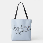 Argentijns Amerikaans Geëxtrudeerde Harten Boodsch Tote Bag (Achterkant)