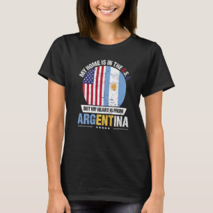 Argentijns Amerikaans Patriot Heart komt uit Argen T-shirt