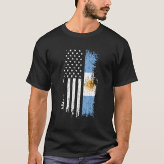 Argentijns-Amerikaanse vlag T-Shirt Argentinië USA