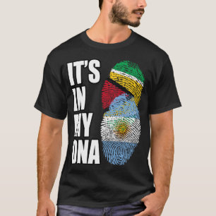 Argentijns en Guyanees mengen DNA-vlag erfgoed T-shirt