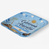 Argentijns feest papieren bordje (Gebogen)