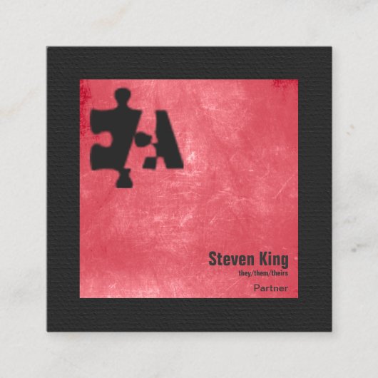 Argentijns recht rood vierkante visitekaartje (Voorkant)