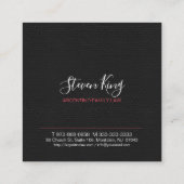 Argentijns recht rood vierkante visitekaartje (Achterkant)