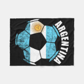 Argentijns voetbal El Sol De Mei Argentinië Argent Fleece Deken (Voorkant (Horizontaal))