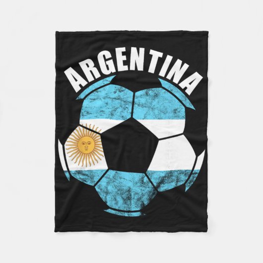 Argentijns voetbal El Sol De Mei Argentinië Argent Fleece Deken (Voorkant)